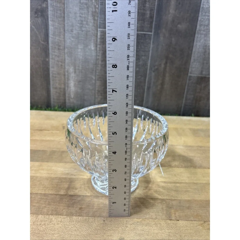 Vintage Marquis by Waterford Crystal Footed Bowl Made in Poland Original Sticker